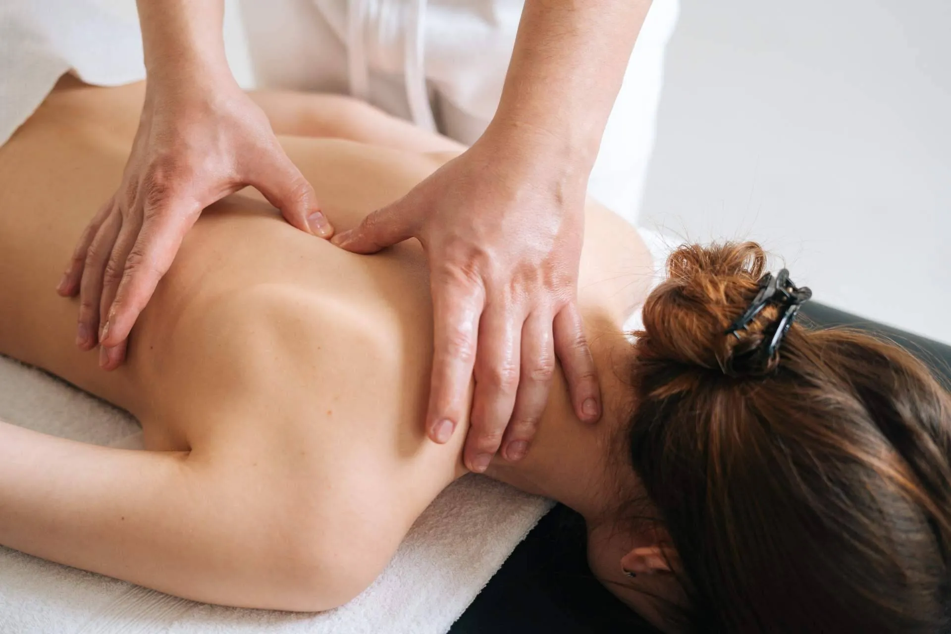 Relaxing massage therapy session